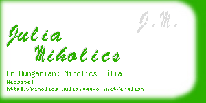 julia miholics business card